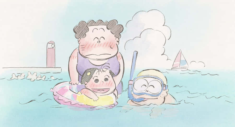 The Yamada Family Together In A Beautiful Outdoor Scene Wallpaper