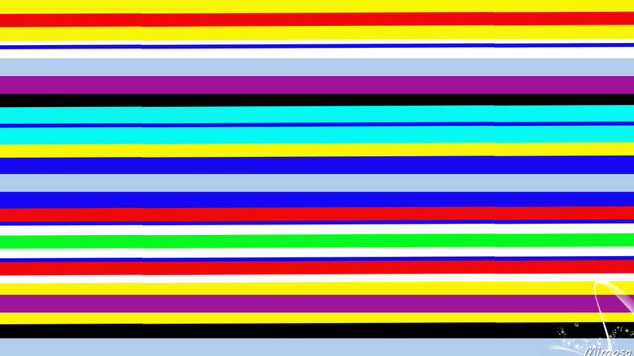 Thick And Thin Horizontal Rainbow Stripes Wallpaper