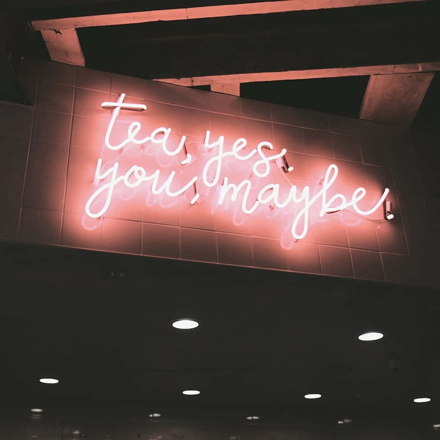 This Abstract Design Features Orange, Green And Pink Neon Signs, Arranged In A Manner That Forms A Unique And Captivating Aesthetic. Wallpaper