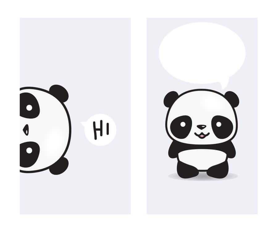 This Kawaii Panda Is Ready To Play Wallpaper