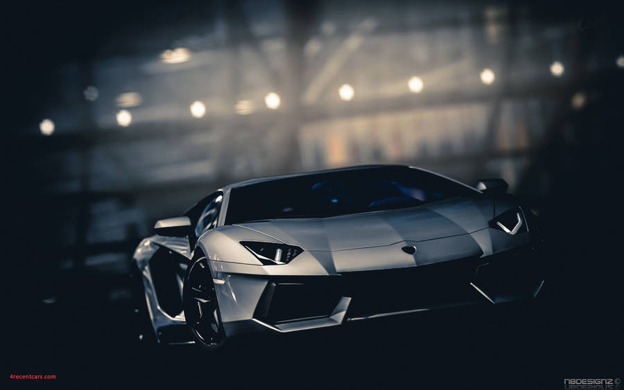 This White Lamborghini Stands Out From The Rest Wallpaper