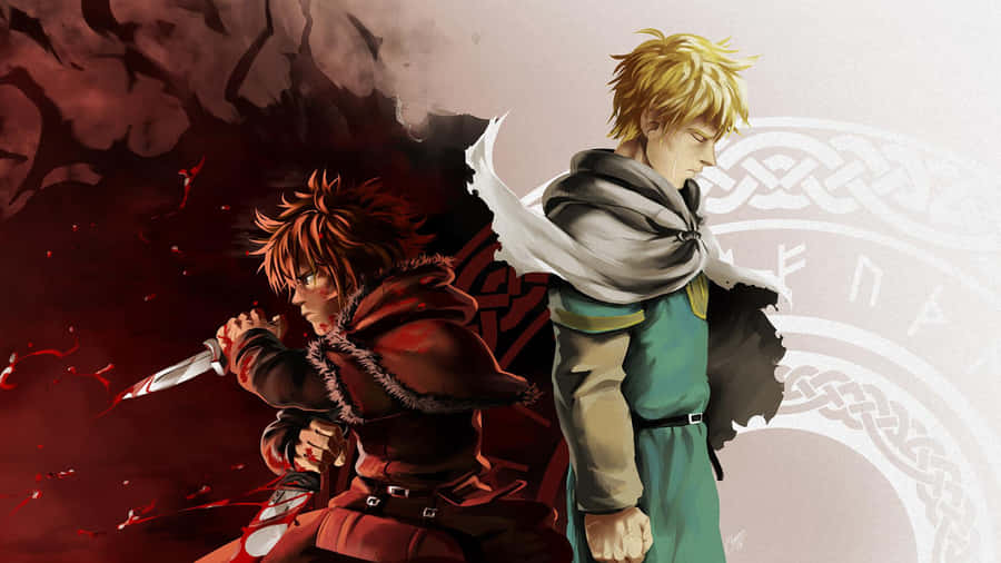 Thorfinn Vinland Saga Warriors Artwork Wallpaper