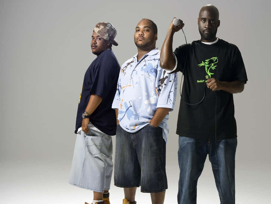 Three Iconic Members Of De La Soul - Posdnous, Dave And Maseo Wallpaper
