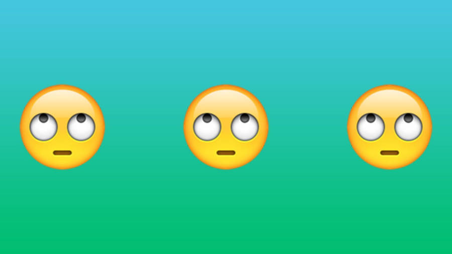 Three Rolling Eyes Emoji Wallpaper