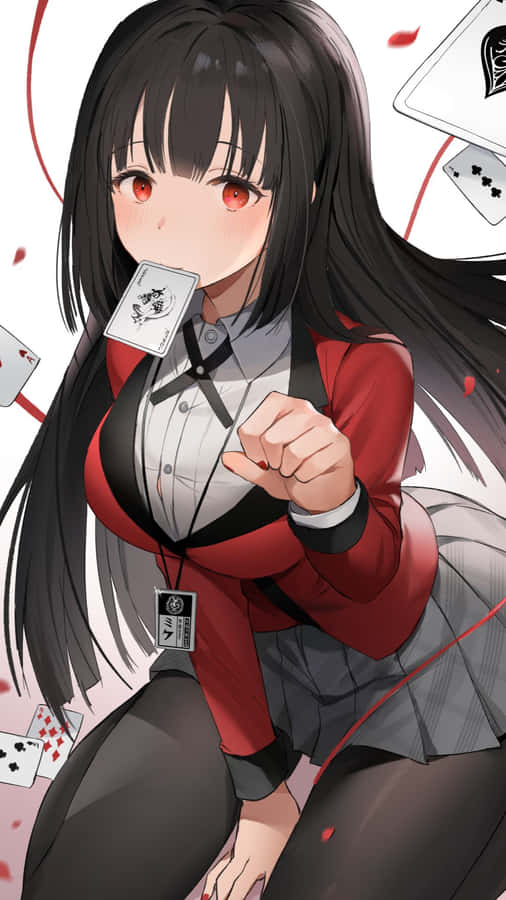 Thrilling Game Nights – Yumeko Jabami In Kakegurui Wallpaper