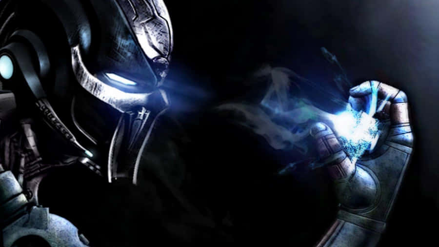 Thrilling Mortal Kombat Triborg In Action Wallpaper