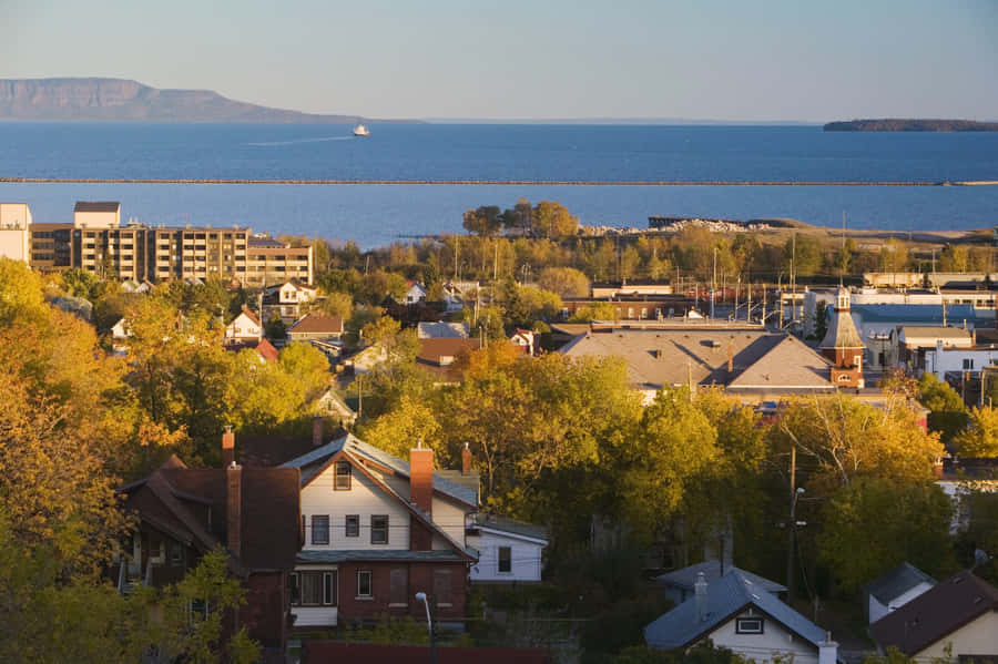 Thunder Bay Lake Superior View Wallpaper