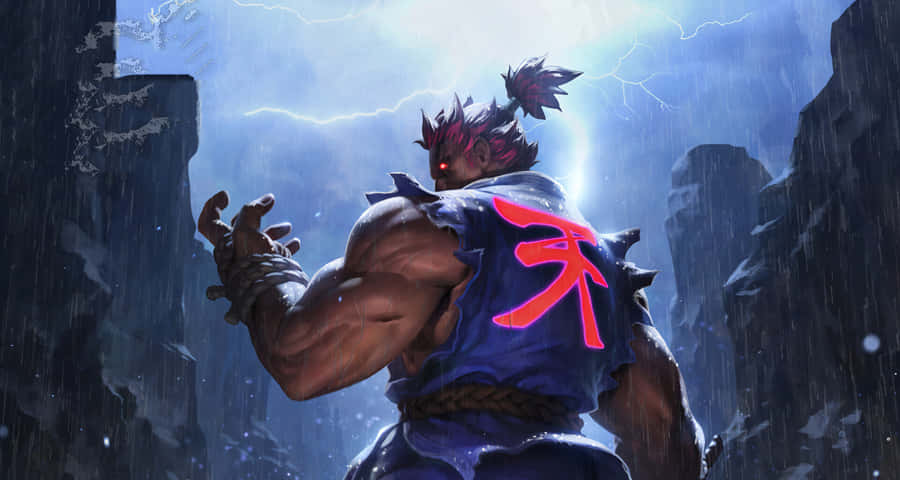 Thunderous Fighter Await Battle Wallpaper