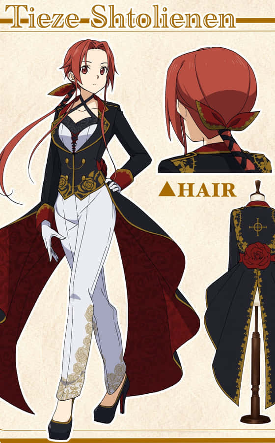 Tiese Shtolienen Posing Gracefully In An Elegant Outfit Wallpaper