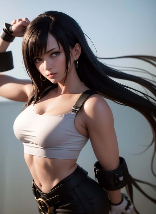 Tifa Lockhart Cosplay Final Fantasy7 Remake Wallpaper