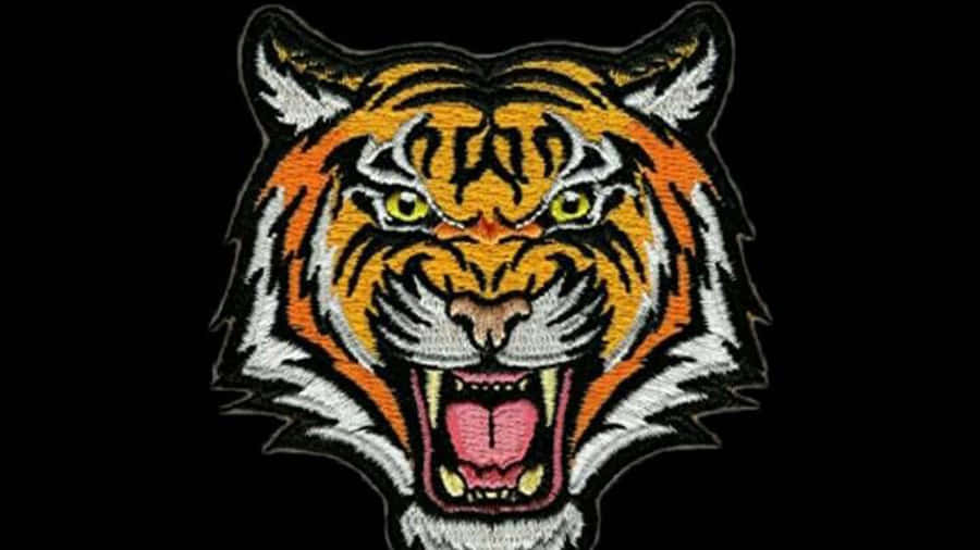 Tiger Face Patch Design Wallpaper