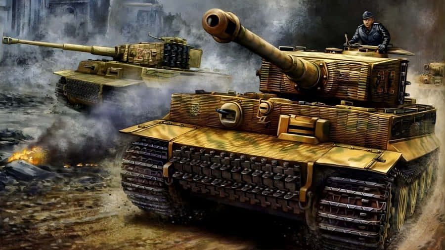 Tiger Tank In Battle Wallpaper