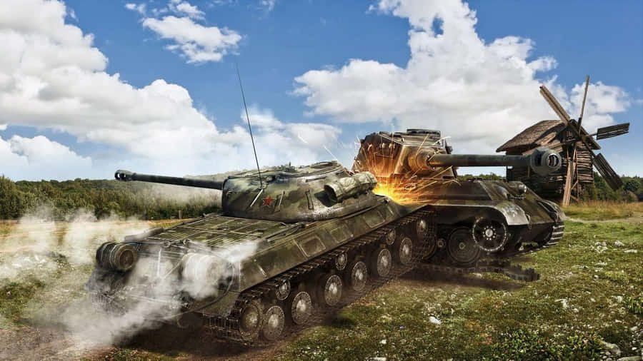 Tiger Tank In Battle Wallpaper