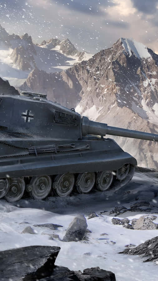Tiger Tank In Snowy Mountains Wallpaper