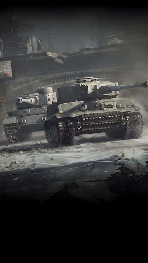 Tiger Tank In Urban Combat Wallpaper
