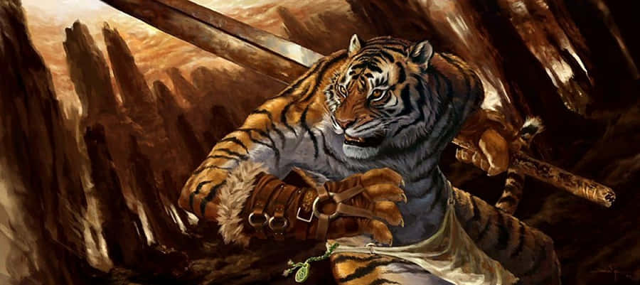 Tiger_ Warrior_ Fantasy_ Artwork Wallpaper