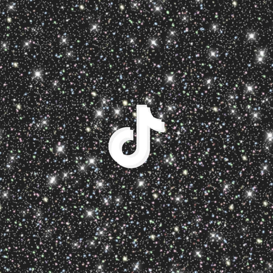 Tiktok Aesthetics Glittery Logo Wallpaper