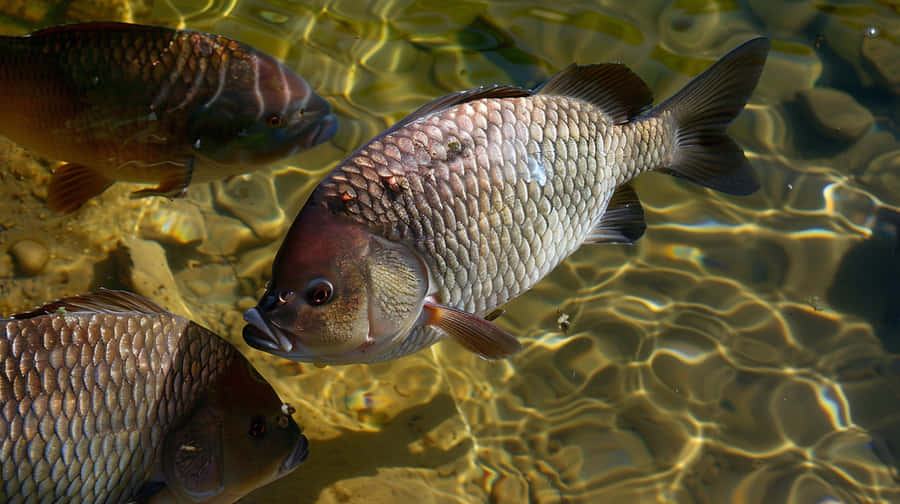 Tilapia Swimmingin Sunlit Water.jpg Wallpaper