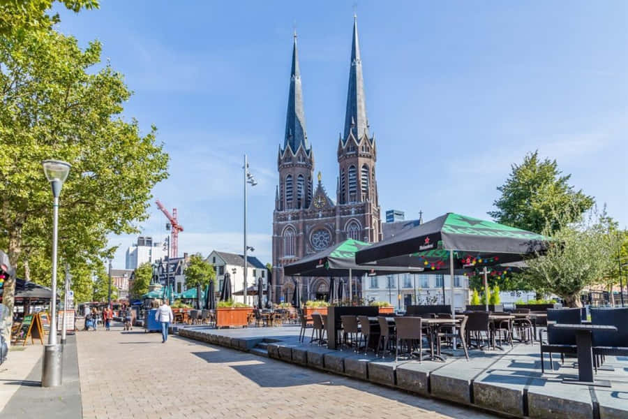 Tilburg Cityscapewith St Dionysius Church Wallpaper