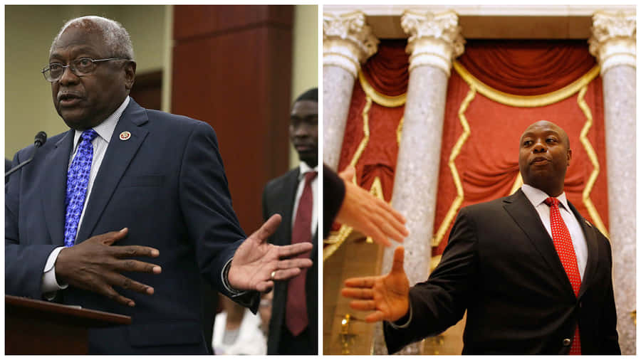 Tim Scott And Jim Clyburn Engaged In Conversation. Wallpaper