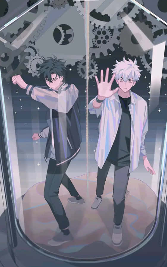 Time Traveling Duo Anime Art Wallpaper