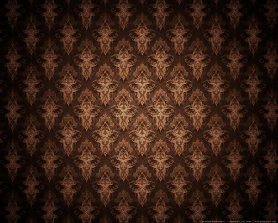 Timeless Brown Vintage Pattern Wallpaper Wallpaper