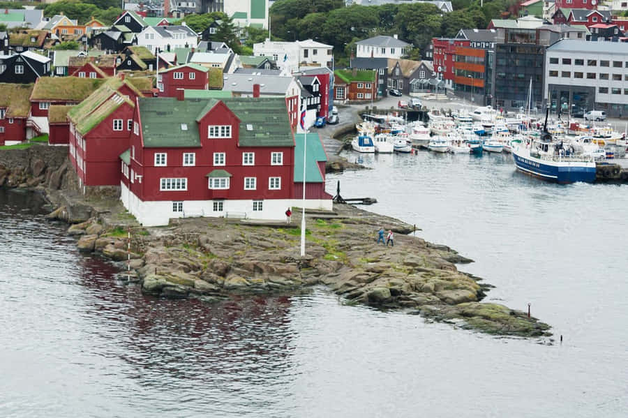 Tinganes Peninsula At Thorshavn Wallpaper