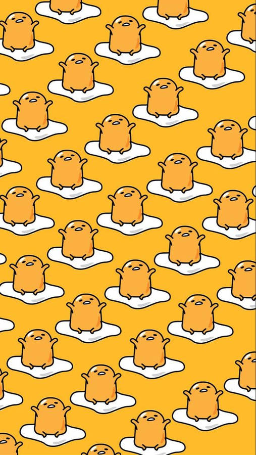 Tiny Gudetama Aesthetic Pattern Wallpaper