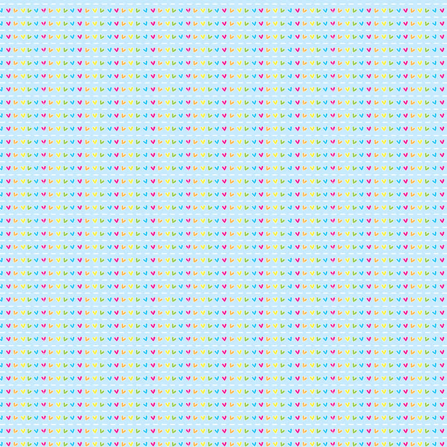 Tiny Rainbow Heart Pattern Wallpaper