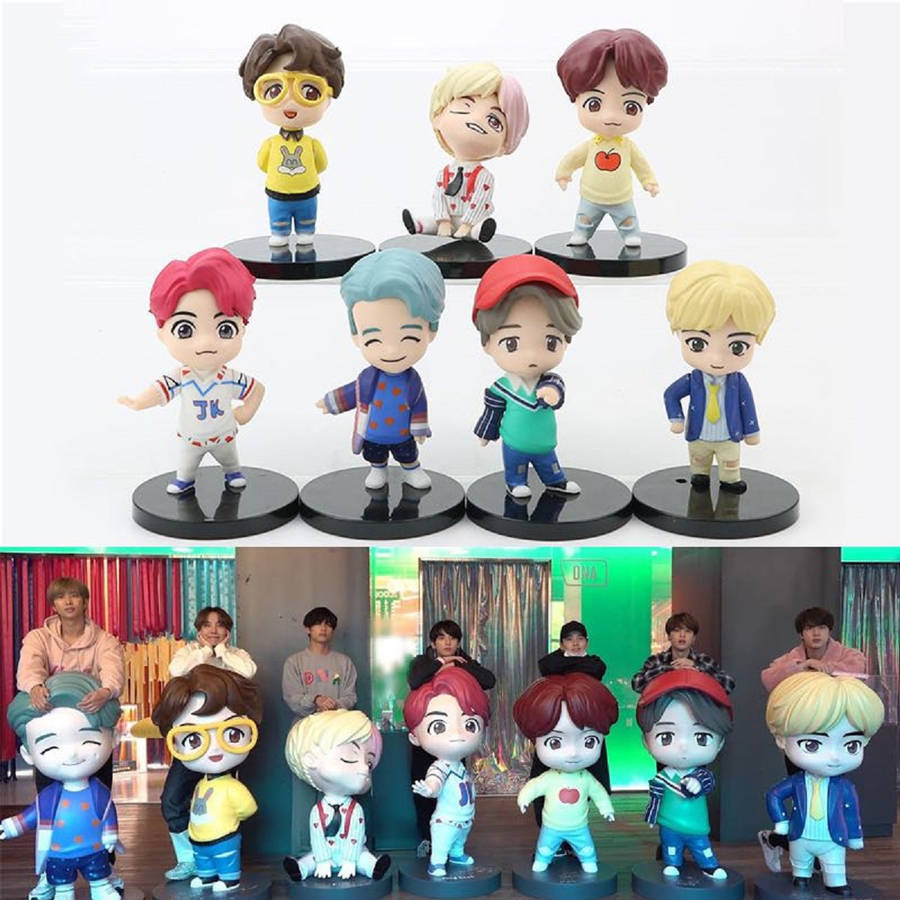 Tiny Tan Bts Cute Statues Wallpaper