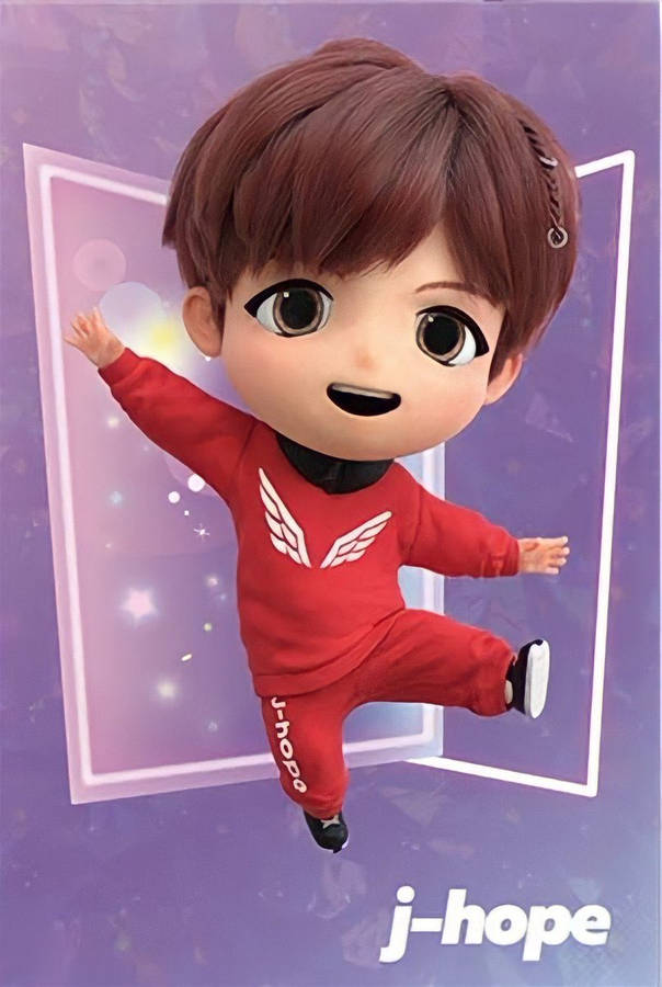 Tiny Tan Bts J-hope In Red Wallpaper