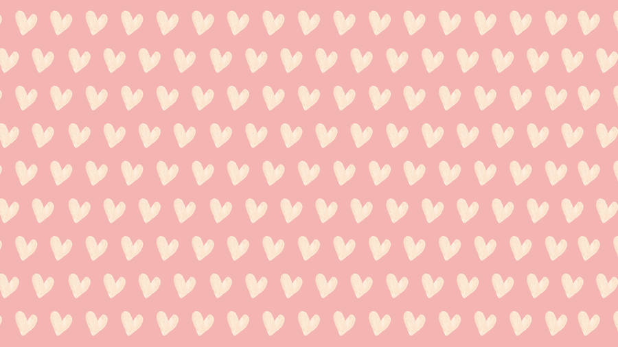 Tiny White Hearts Valentines Day Desktop Wallpaper