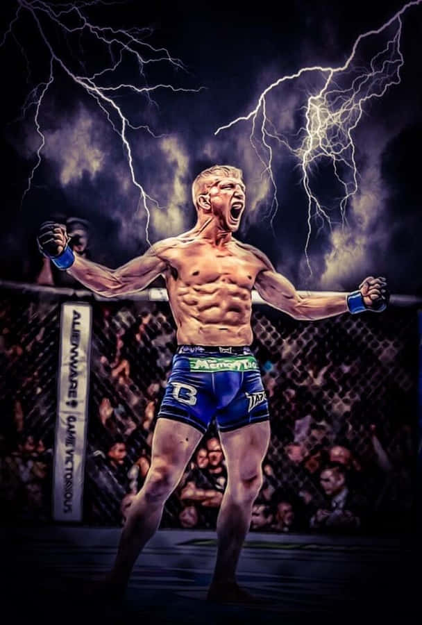 Tj Dillashaw Dominating The Octagon Wallpaper