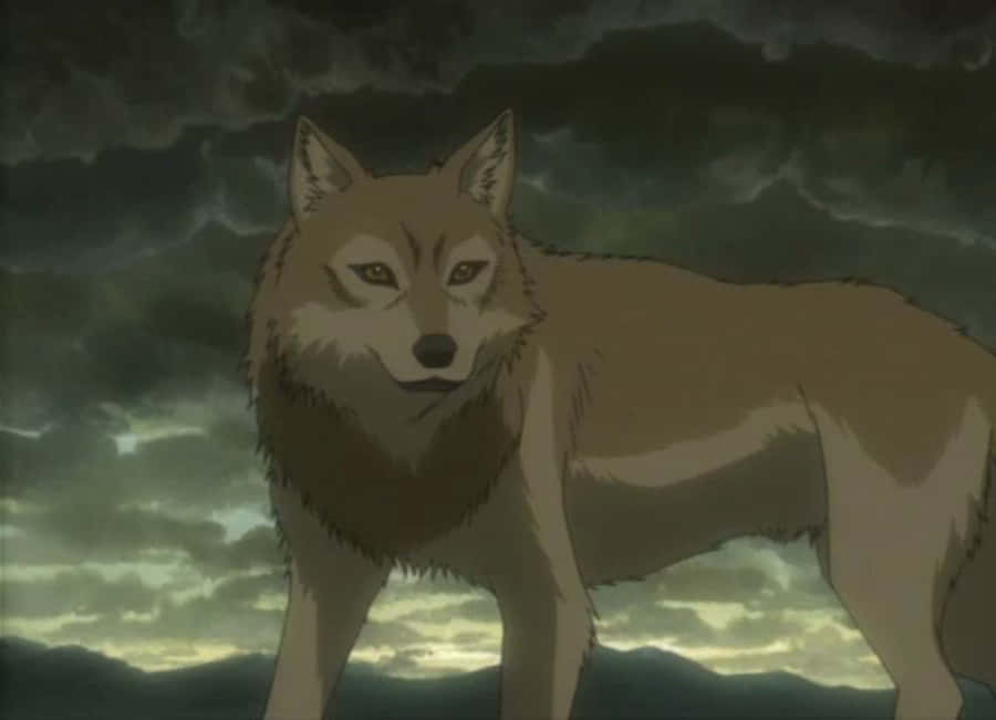 Toboe From Wolf's Rain Howling With A Serene Backdrop. Wallpaper