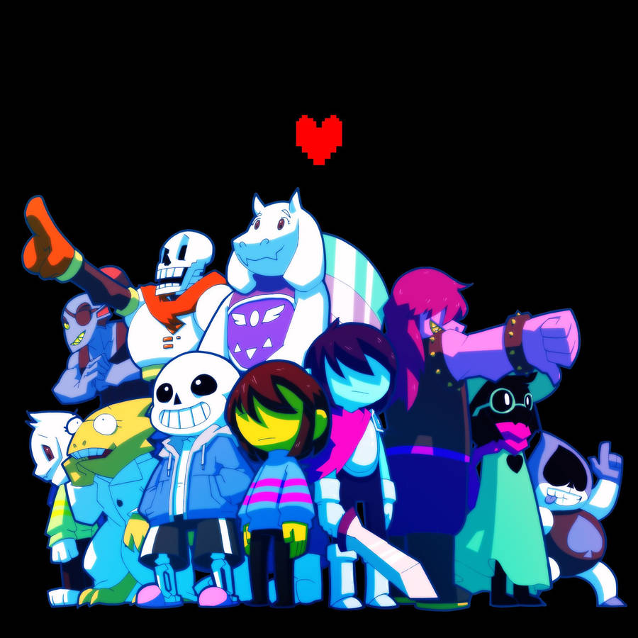 Toby Fox's Deltarune Characters Sightseeing Wallpaper