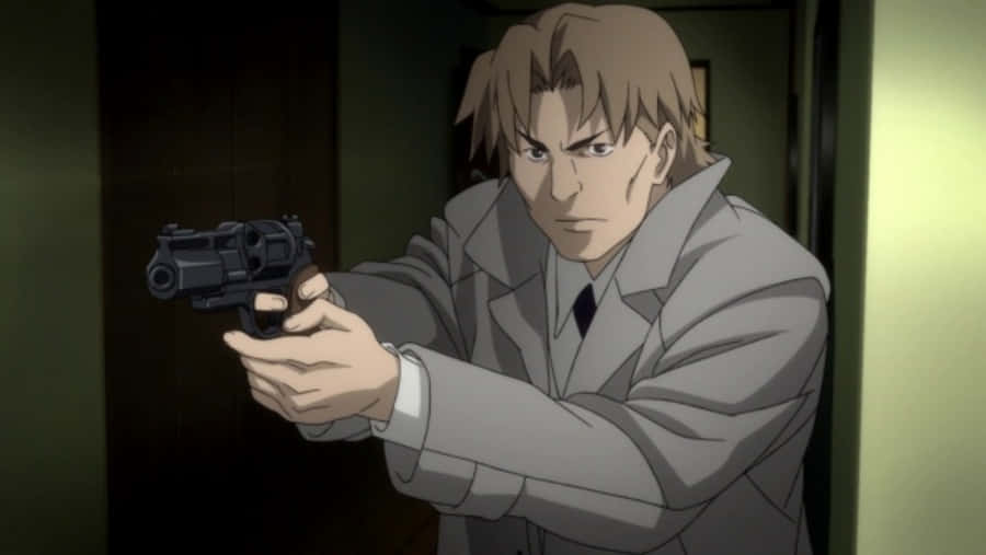 Togusa From Ghost In The Shell Strikes A Cool, Vigilant Pose. Wallpaper