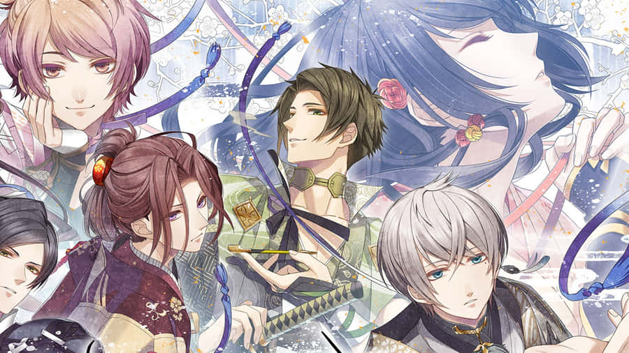 Tokugawa Clan Crest On A Vintage Japanese Background Wallpaper