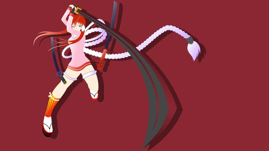 Tokugawa Shogunate Samurai In Full Armor With A Japanese Castle Background Wallpaper