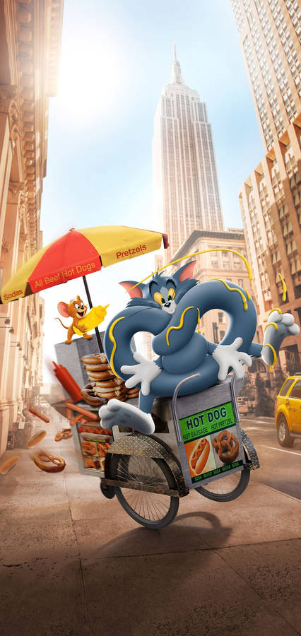 Tom Cat Selling Hot Dogs Wallpaper