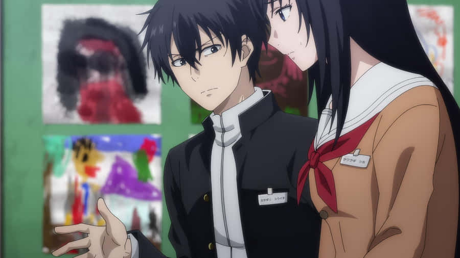 Tomodachi Game Anime Characters Wallpaper