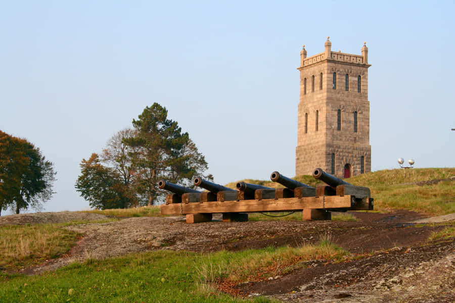 Tonsberg Historical Towerand Cannons Wallpaper