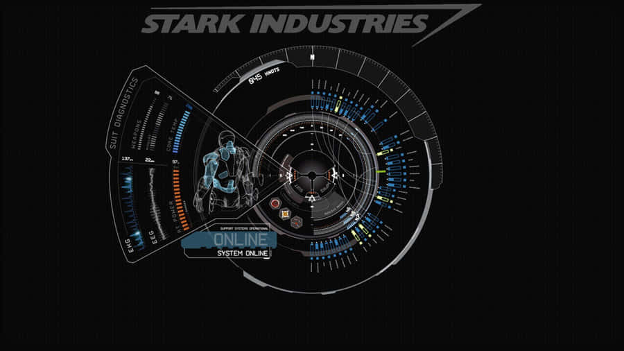 Tony Stark Utilizing Cutting Edge Iron Man Technology Wallpaper