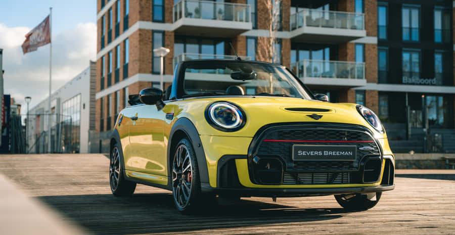 Top-down Fun: The Stylish Mini Cooper Convertible Wallpaper