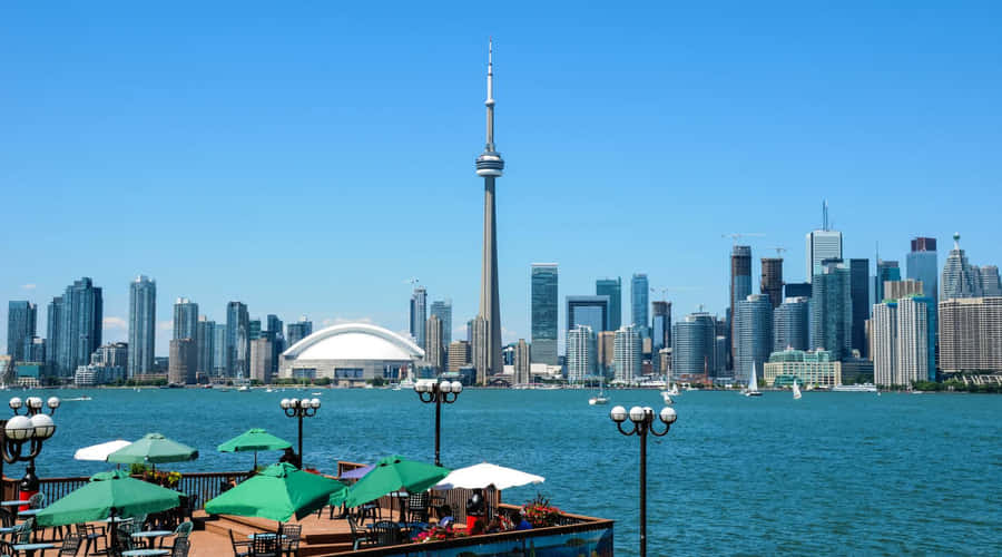 Toronto Skyline Viewfrom Islands Wallpaper