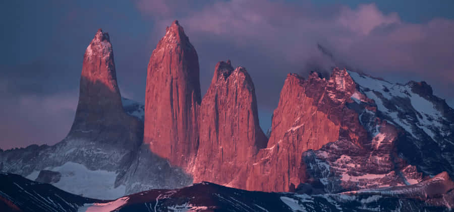 Torres Del Paine Sunrise Glow Wallpaper