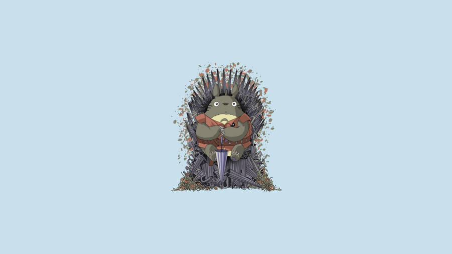 Totoro Game Of Thrones Minimalist Aesthetic Laptop Wallpaper