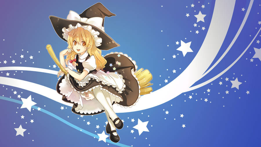 Touhou Marisa Kirisame Background Wallpaper