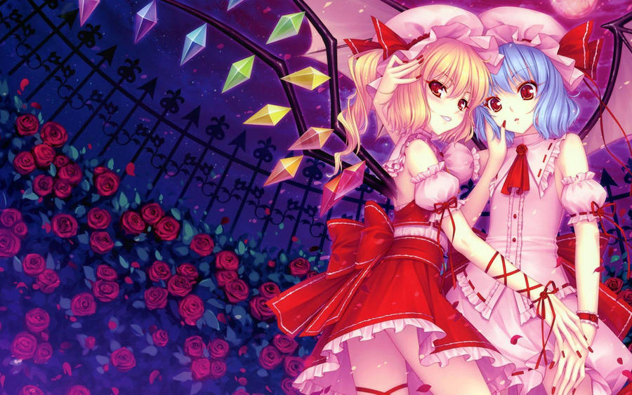 Touhou Remilia Scarlet And Flandre Scarlet Wallpaper