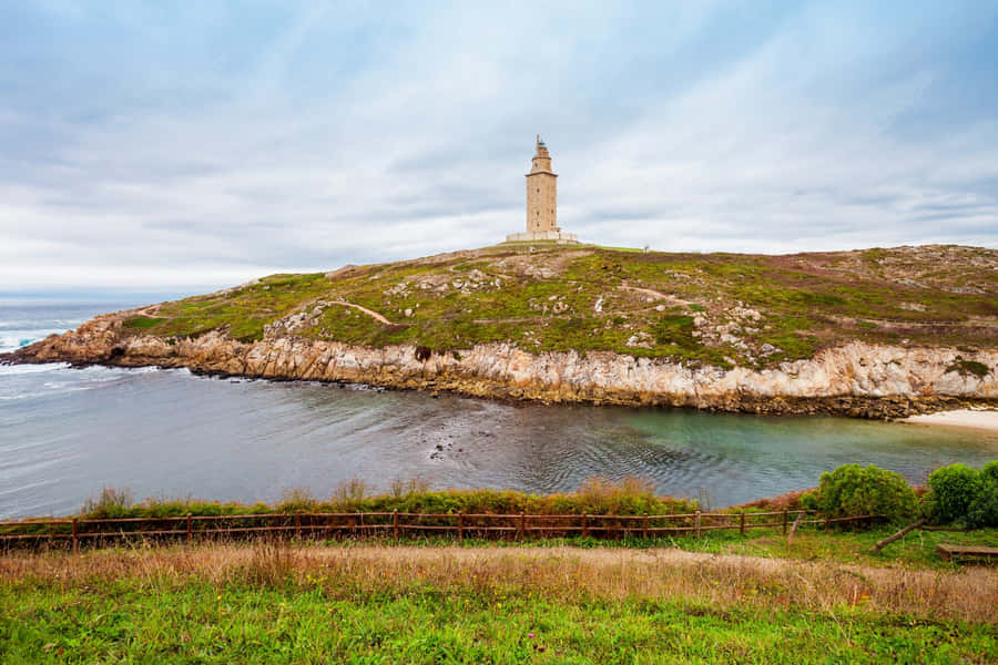 Tower Of Hercules And Landscape Wallpaper