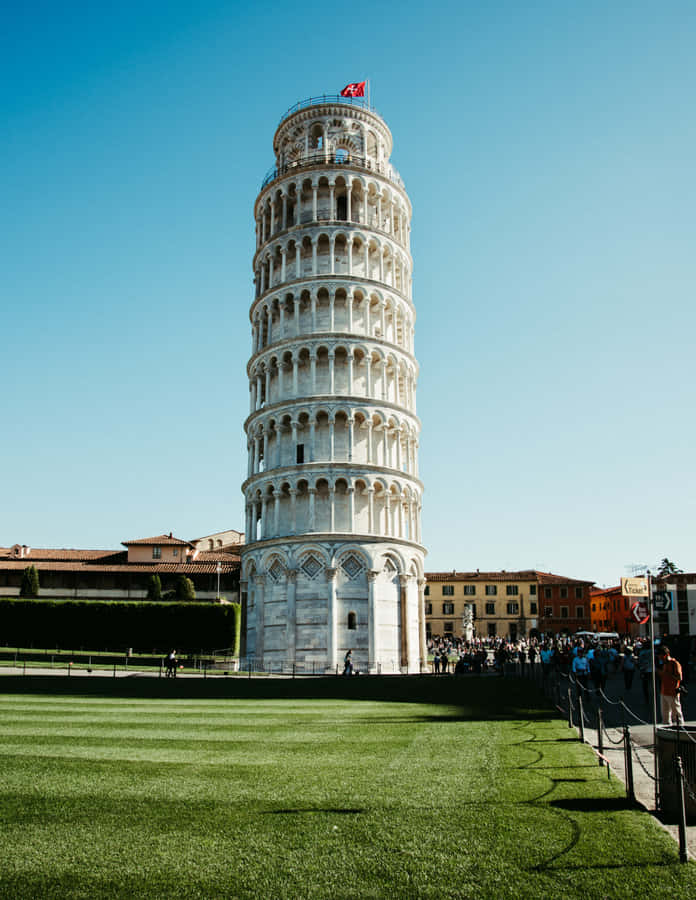 Tower Of Pisa From Inside Piazza Del Duomo Wallpaper